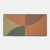 Bauhaus Terracotta Green Abstract Desk Mat デスクマット (正面)