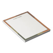 Bauhaus Terracotta Green Abstract Personalized ノートパッド (アングル)