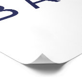 Bauhaus Weimar Orange Navy Circle Art Print ポスター (角)