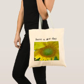 Baumwolltasche Sonenblume:良い一日を過ごす トートバッグ (正面(商品))