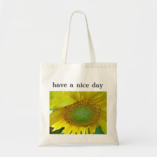 Baumwolltasche Sonenblume:良い一日を過ごす トートバッグ (正面)