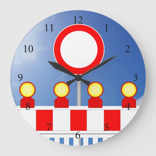 Baustellenabsperrung und Durchfahrt verboten Schil ラージ壁時計 (正面)