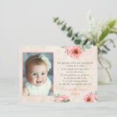 Bautismoの写真とのスペインのな洗礼のサンキューカード サンキューカード (スタンド正面)