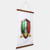 Bautista Mexico Heritage Shield 吊り下げ型タペストリー (傾斜あり)