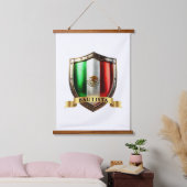 Bautista Mexico Heritage Shield 吊り下げ型タペストリー (寝室)