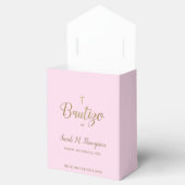 Bautizo Pink Gold Cross Custom Spanish baptism  フェイバーボックス (オープン)
