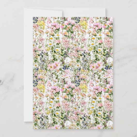 Bautizo Spanish Baptism Wildflowers Wreath 招待状 (裏面)