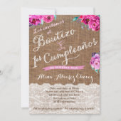 Bautizo y primer cumpleanos, invitacion castelano 招待状 (正面)