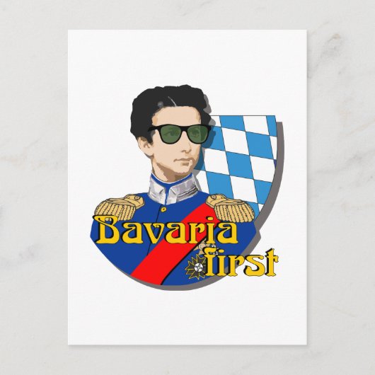 Bavaria First König Ludwig II mit Brille  ポストカード (正面)