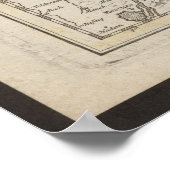 Bavaria Map, Germany Poster, Historical Map 1712 ポスター (角)