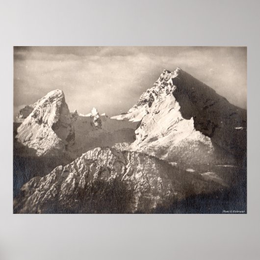 Bavarian Alps - Berchtessgaden - Watzmann - Alpen ポスター (正面)