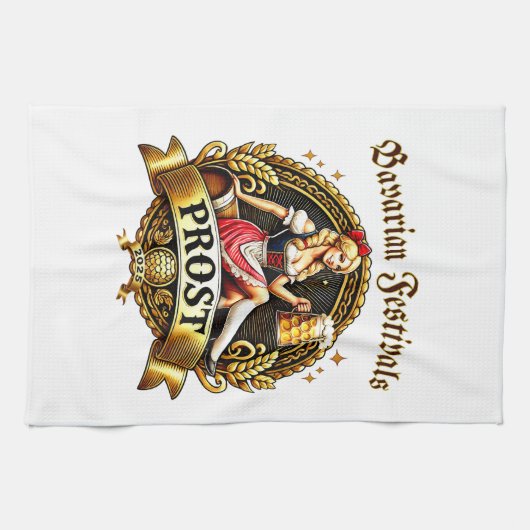 Bavarian Festivals -  Dirndl 2025 キッチンタオル (横)
