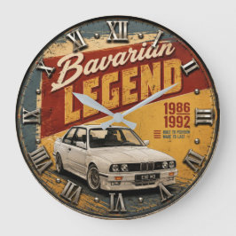 Bavarian Legend Classic Sports Sedan ラージ壁時計