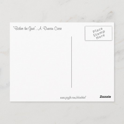 "Baver the Gnat" - Blue-Tone ポストカード (裏面)