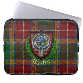 Baxter Scottish Clan Tartan and Crest  ラップトップスリーブ