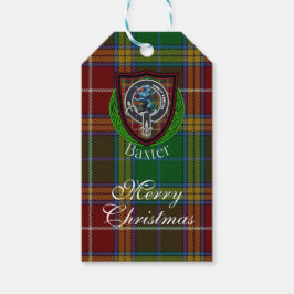 Baxter Scottish Clan Tartan & Crest ギフトタグ