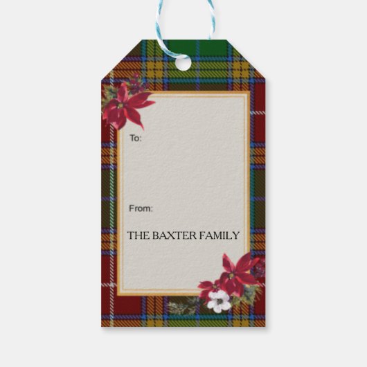 Baxter Scottish Clan Tartan & Crest ギフトタグ (裏面)