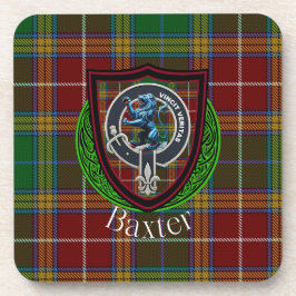 Baxter Scottish Clan Tartan & Crest コースター