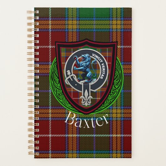 Baxter Scottish Clan Tartan & Crest プランナー手帳 (正面)