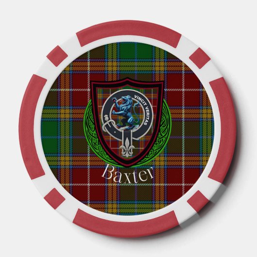Baxter Scottish Clan Tartan & Crest ポーカーチップ (裏面)