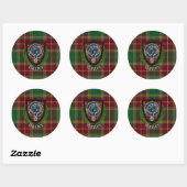Baxter Scottish Clan Tartan & Crest ラウンドシール (シート)