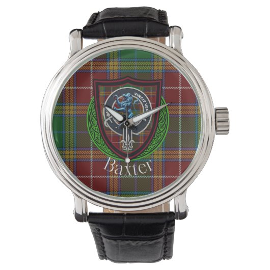 Baxter Scottish Clan Tartan & Crest 腕時計 (正面)