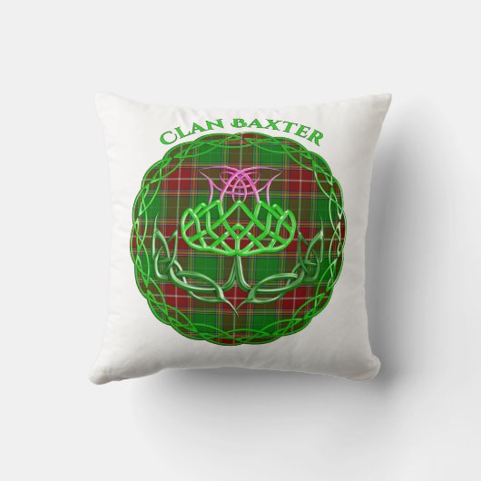 Baxter Scottish Tartan Celtic Thistle クッション (裏面)