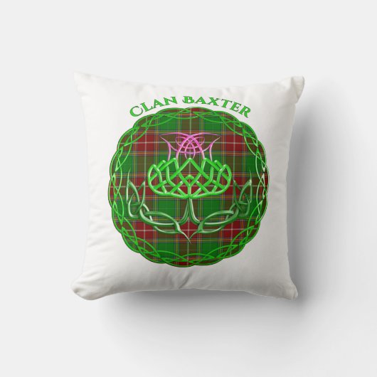 Baxter Scottish Tartan Celtic Thistle クッション (正面)