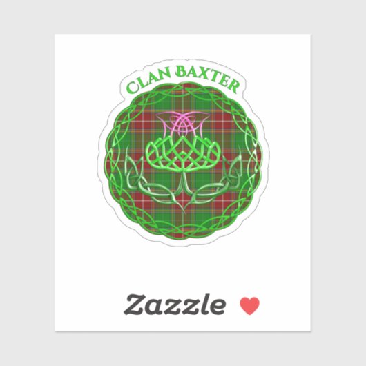 Baxter Scottish Tartan Celtic Thistle シール (シート)