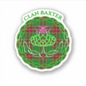 Baxter Scottish Tartan Celtic Thistle シール (正面)