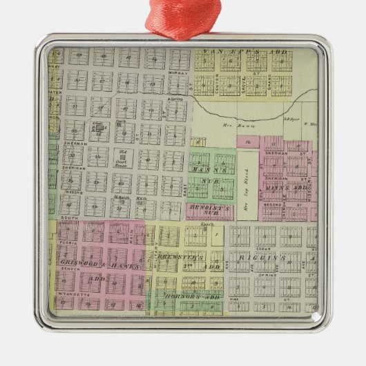 Baxter Springs、チェロキー郡、カンザス メタルオーナメント (正面)