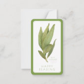 BAY葉ブックマーク – 3.5x2カード+文字/緑 ノートカード (正面)