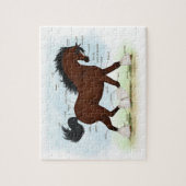 Bay Clydesdale Horse Anatomical Chart Educational ジグソーパズル (縦)