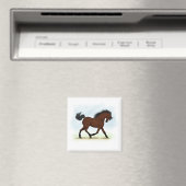 Bay Horse With Blaze マグネット (インサイチュ (食洗機))