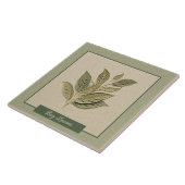 Bay Leaves Herb Kitchen Faux Relief タイル (側面)