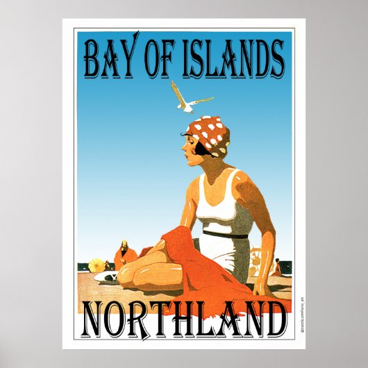 Bay of Islands, Northland Beach Poster ポスター (正面)