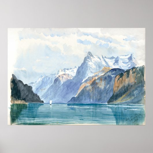 Bay of Uri, Brunnen by John Sargent ポスター (正面)