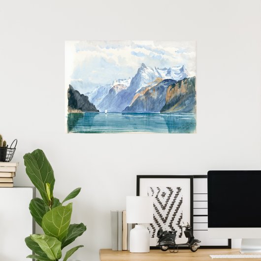 Bay of Uri, Brunnen by John Sargent ポスター (ホームオフィス)