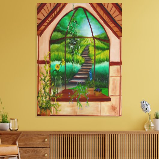 Bay Window キャンバスプリント (インサイチュ (リビング))