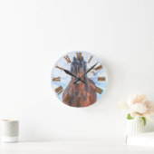 Bay Winter Horse "Year of the Horse"の写真ウマ科の ラウンド壁時計 (ホーム)