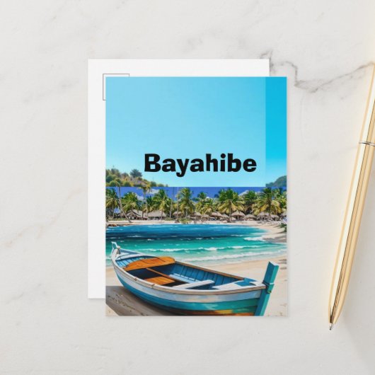 Bayahibe Travel Postcard Art,   案内ポストカード (正面/裏面インサイチュ)