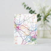 Bayannur China City Map ポストカード (スタンド正面)