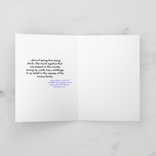 Bayard Rustin カード (内部)