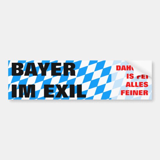 Bayer im Exil バンパーステッカー (正面)
