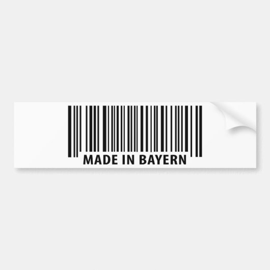 Bayernのバーコードアイコンで作られる バンパーステッカー (正面)
