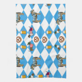 Bayern Bier Breze Dackel Pferd キッチンタオル (縦)