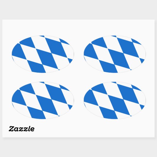 Bayern Flagge 楕円形シール (シート)