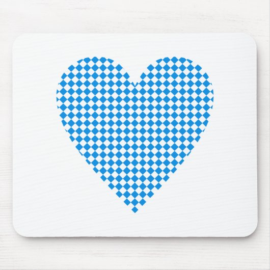 Bayern Herz Rauten Bavaria heart diamonds マウスパッド (正面)