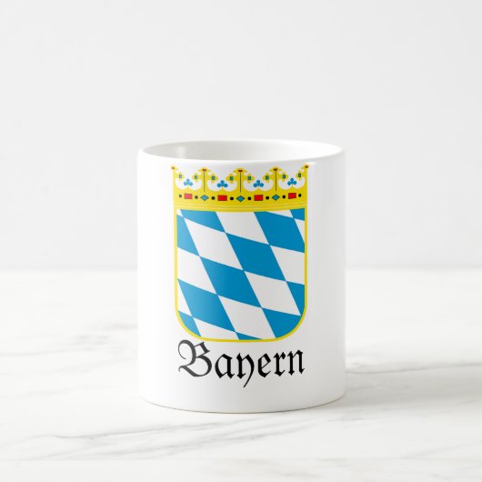 Bayern Wappenのババリアの紋章付き外衣 コーヒーマグカップ (中央)