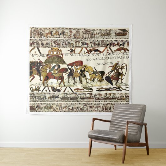 BAYEUX TAPESTRYウィリアムアットモンサンミシェル タペストリー (インサイチュ(横))